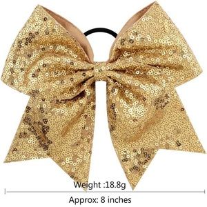 Gold Sequence Cheer or Dance Bow 🎀